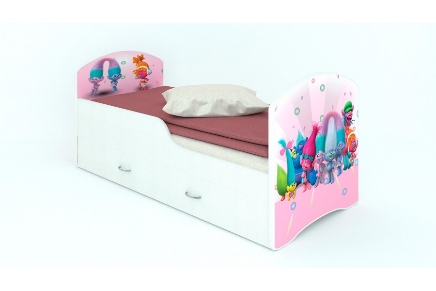 Кровать волна с ящиками детская